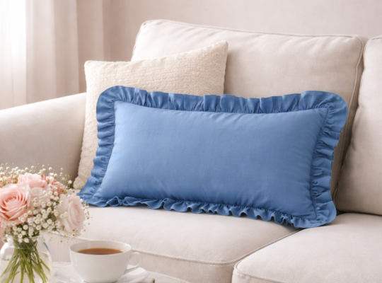 Modrý nežný vankúš
