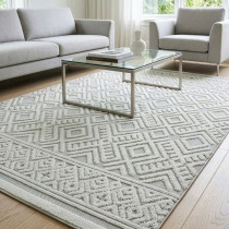 Elegantný koberec Didar 80x200 cm sivo biely