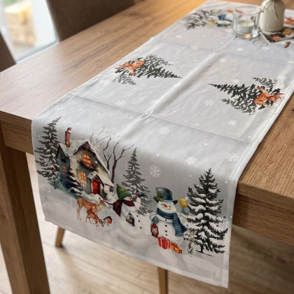 Vianočný behúň - šerpa na stôl 40x90 cm 523V Vianočný behúň - šerpa na stôl 40x90 cm 523V