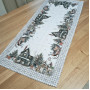 Zimná šerpa - béžový behúň na stôl 40x140 cm dedinka 5493