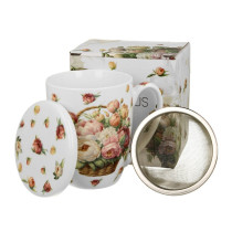 Bylinkový hrnček Kôš pivoniek 0,35 l porcelán Bylinkový hrnček Kôš pivoniek 0,35 l porcelán