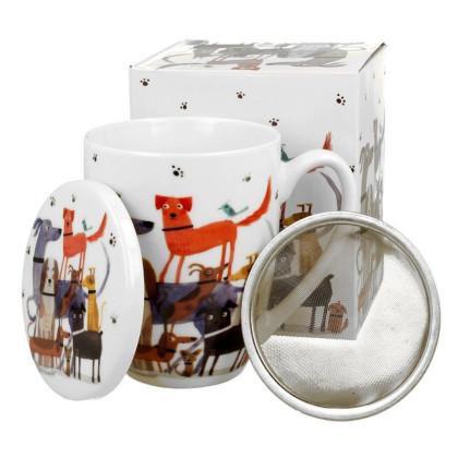 Bylinkový hrnček Psíky na prechádzke 0,36 l porcelán