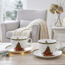 Porcelánový set pre dvoch šálky - Christmas Tree 280 ml