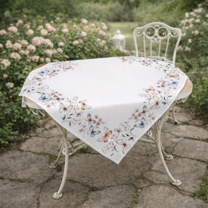 Jemný obrus 85x85 cm s motýľmi 6190