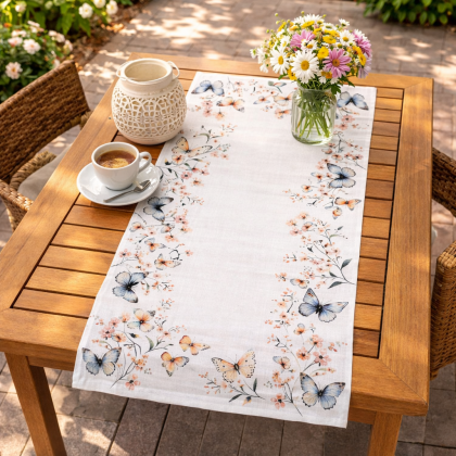 Svieži obrus - šerpa 40x90 cm cm s motýľmi 6190