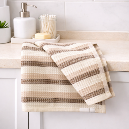 Pracovný vaflový uterák hnedý 07