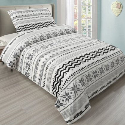 Posteľné obliečky mikroplyš Flake Grey