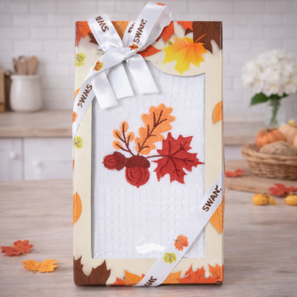 Kuchynská utierka v darčekovom balení 59 jesenné lístie