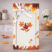 Kuchynská utierka v darčekovom balení 62 jesenné lístie, šípky