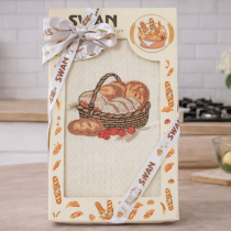 Kuchynská utierka v darčekovom balení pečivo v košíku 85