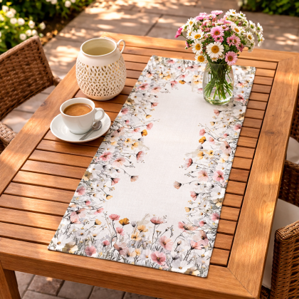 Svieži obrus - šerpa 40x90 cm cm s kvietkami 6181