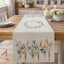 Tkaný žinilkový obrus behúň 61 poľné kvety