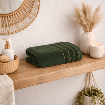 Bavlnený uteráčik 30x50cm NADINE olivová / tmavozelená