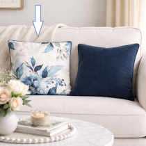 Zamatová obliečka s potlačou kvetov