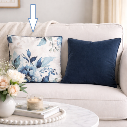 Zamatová obliečka s potlačou kvetov