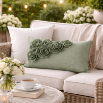 Obliečka na vankúš 30x50 cm FLORES 7 šalviová