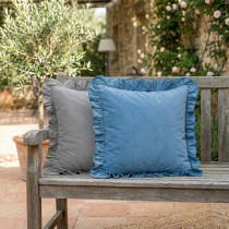 Obliečka na vankúš 45x45 cm Falbanka modrý