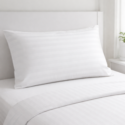 Dekoračná obliečka na vankúš White Stripe biela  prúžok 1cm šírka