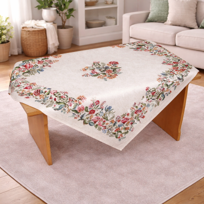 Gobelínový obrus - 032C, 100x100 cm   čarovná záhrada