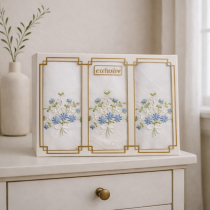 Dámske vreckovky vyšívané 3 ks biele 76/1