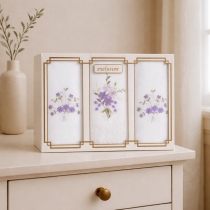 Dámske vreckovky vyšívané 3 ks biele 77