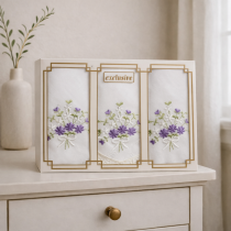 Dámske vreckovky vyšívané 3 ks biele 77/1