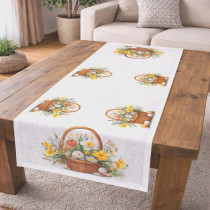 Jemný veľkonočný obrus šerpa  40x90 cm, 6153