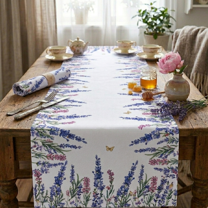 Jemná šerpa - behúň  s potlačou 5327 40x140 cm