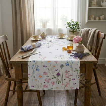 Jemná šerpa - behúň s s potlačou 181 40x90 cm