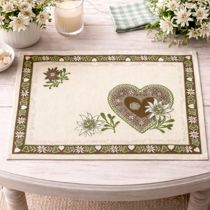 Prestieranie pod taniere so srdiečkom, gobelínové 007C