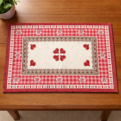 Prestieranie pod taniere so srdiečkom, gobelínové 009C