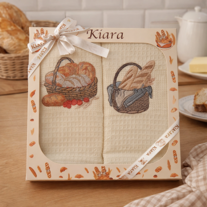 Kuchynské utierky 2ks v darčekovom balení bagety 168