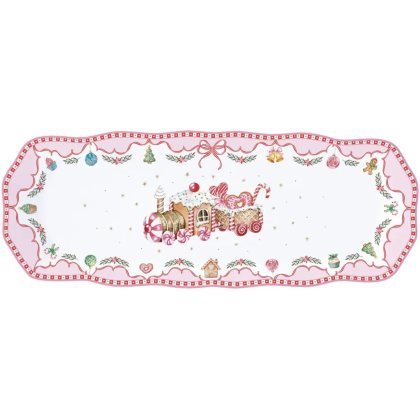 Porcelánová servírovacia tácka Sweet Christmas 37x14 cm Porcelánová servírovacia tácka Sweet Christmas 37x14 cm