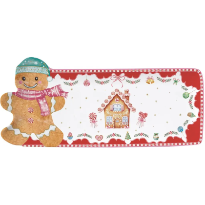 Porcelánová servírovacia tácka Sweet Christmas 36x16 cm Porcelánová servírovacia tácka Sweet Christmas 36x16 cm