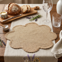 Okrúhle jutové prestieranie BOHO v tvare kvetu Okrúhle jutové prestieranie BOHO v tvare kvetu