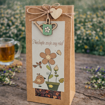  Darčeková krabička Nechajte svoje sny rásť - čierny čaj 50 gr.