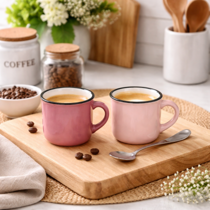 Hrnček Espresso Pink 100 ml pudrový Hrnček Espresso Pink 100 ml pudrový