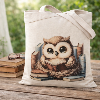 Nákupná taška bavlnená 72 so sovičkou
