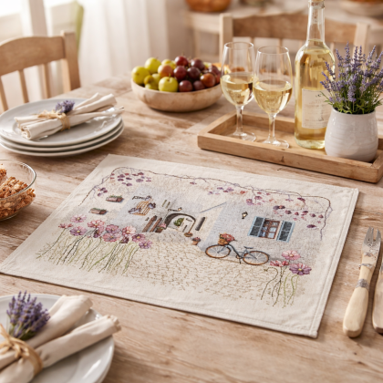Gobelínové prestieranie - 1234 letná pohoda s kvietkami