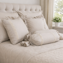 Posteľné obliečky uni Bežové bez vzoru