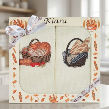 Kuchynské utierky 2ks v darčekovom balení bagety 168