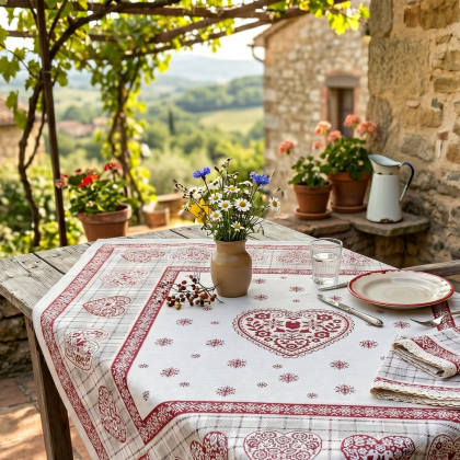 Gobelínové obrusy 1381 srdcia