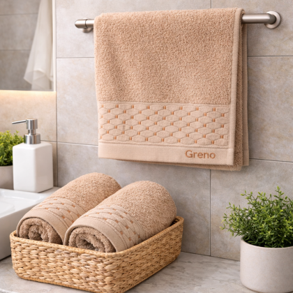 NEW CHIC - bavlnená osuška béžové