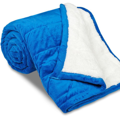 Deka SLEEP WELL ovečka prešívaná kráľovská modrá
