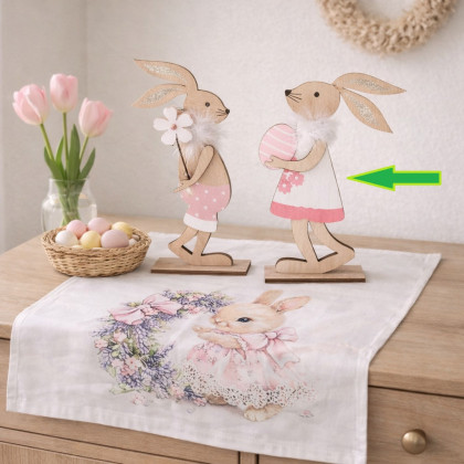 Veľkonočná - Drevená zajačica, 25cm