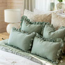 Obliečka na vankúš 30x50 cm Falbanka šalviová