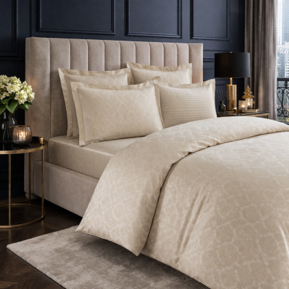 Posteľné obliečky bambusový damašok Finezza - bežová