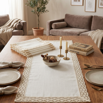 Krajkový obrus Gastro Prima 40x90 cm krémový