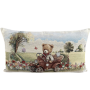 Obliečka na vankúš z gobelínu 1353 macko v aute, 40x70 cm