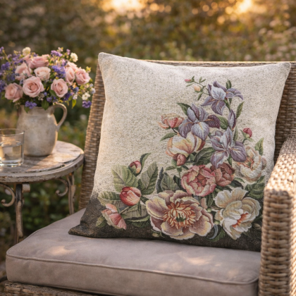 Gobelínová obliečka na vankúš 4089 ruže